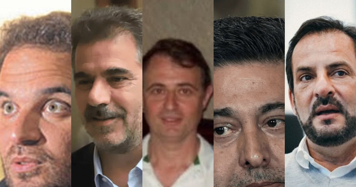 El concejal Leandro Goroyesky (Escobar), el diputado Cristian Ritondo, Fabio Fernández (Grupo Champagne), el empresario Daniel Angelici y el intendente Ariel Sujarchuk.