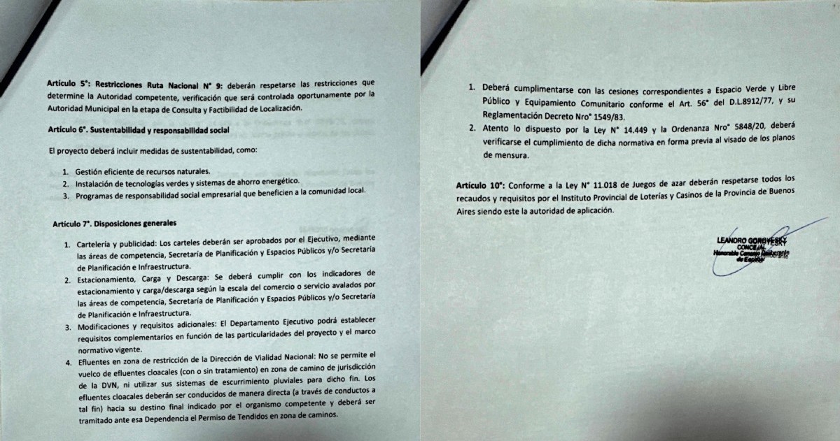 Esta rapidez fue facilitada por los dictámenes favorables emitidos en menos de 48 horas por varias áreas del Ejecutivo municipal, lo que permitió a Laura Guazzaroni, presidente del HCD, convocar a una sesión extraordinaria.