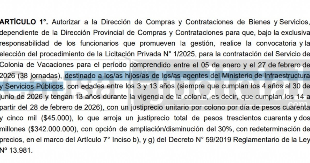 En Buenos Aires, Axel Kicillof habilita colonias integrales para familias de funcionarios mientras crece el déficit
