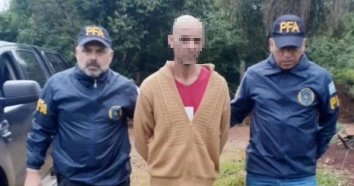 Daniel Celso Núñez fue capturado en la selva misionera por personal de la Policía Federal.