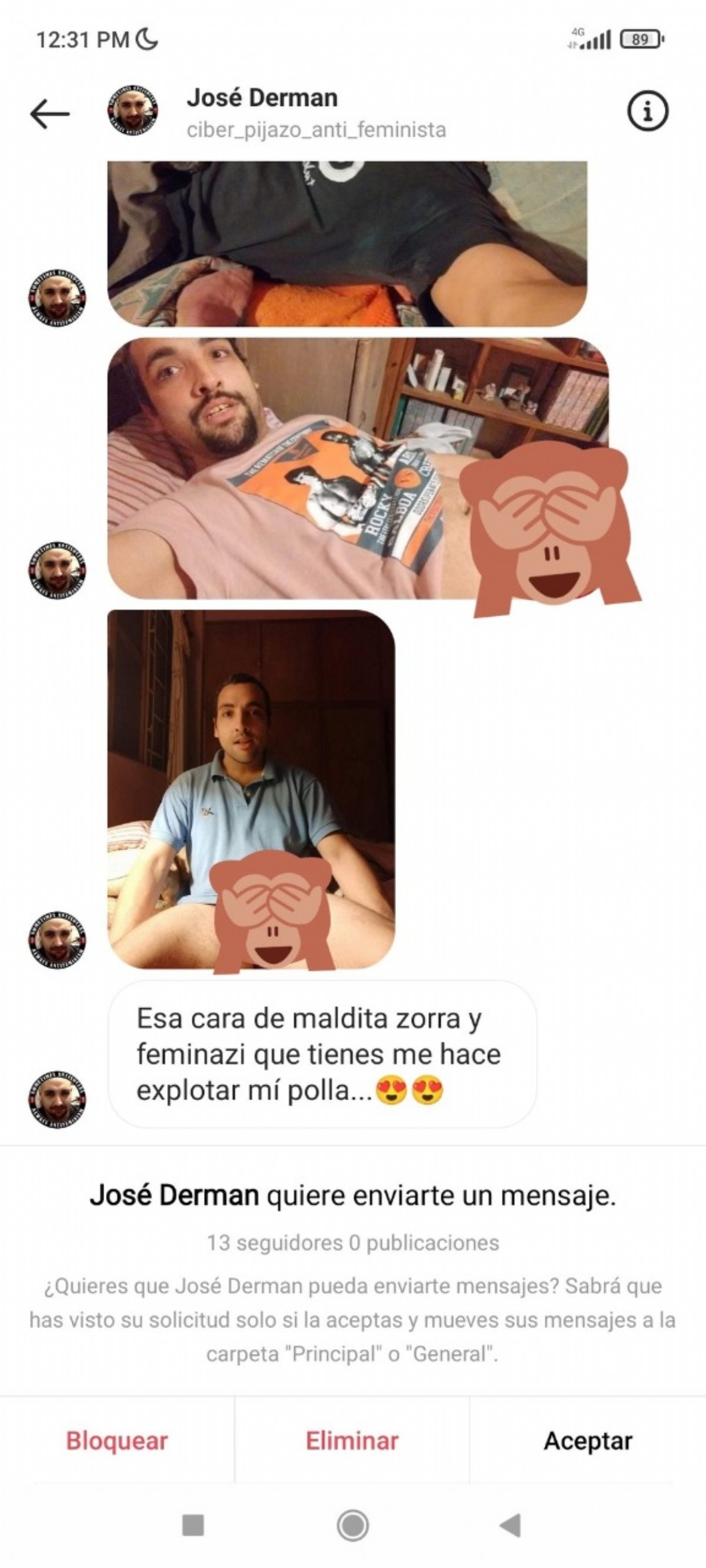 Así acosaba a mujeres José Derman.