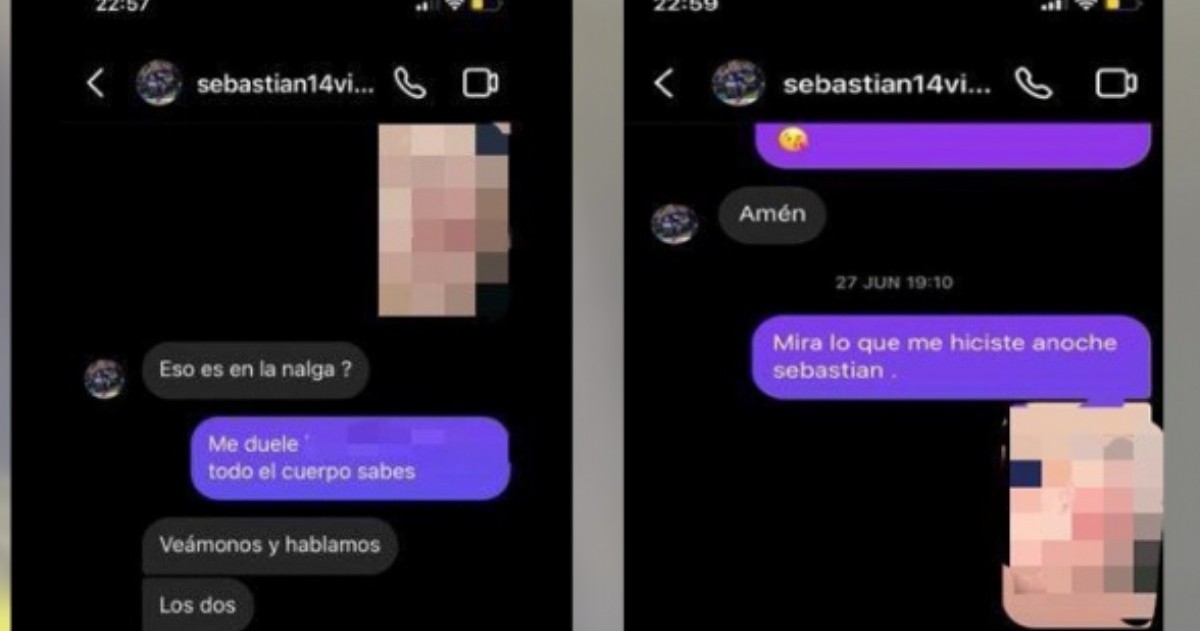 "Eso es en la nalga?", le pregunta Villa tras ver las fotos, a lo que la joven responde: "Me duele todo el cuerpo, sabés".