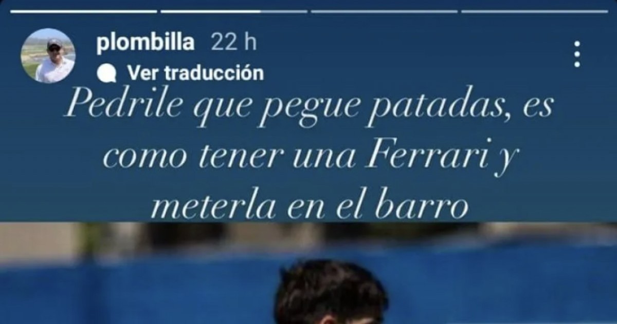 El posteo de Lombilla para para desestabilizar a Roberto Insúa.