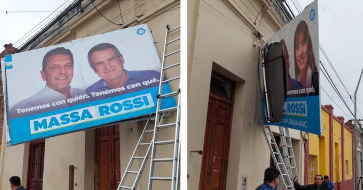 Con cartelería de candidatos rotos, incluso con peligro de caerse, el frente apuntó al clima de hostilidad que sufre el espacio desde la apertura de la sede que sólo conlleva a generar violencia y minar los principios democráticos.