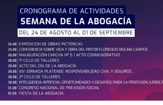 Actividades por la Semana de la Abogacía en La Plata e Interior del Departamento Judicial