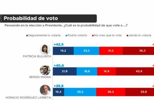 Según un relevamiento privado, Bulrrich sería la futura presidente