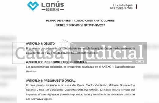 Lanús dispuso más de 128 millones para agasajar a empleados con trayectoria